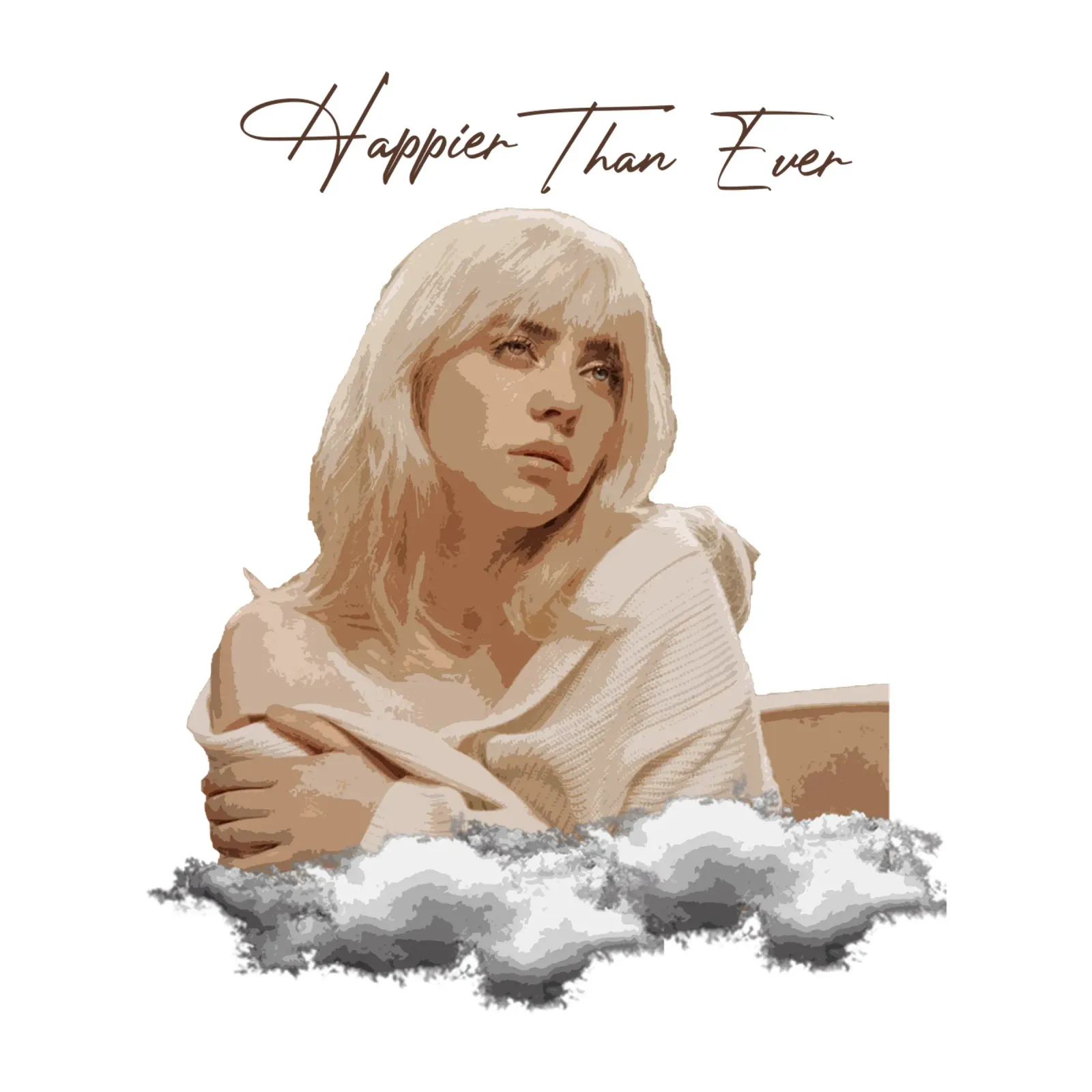 Billie Eilish Happier than ever pellicola backlit da TwinWalk