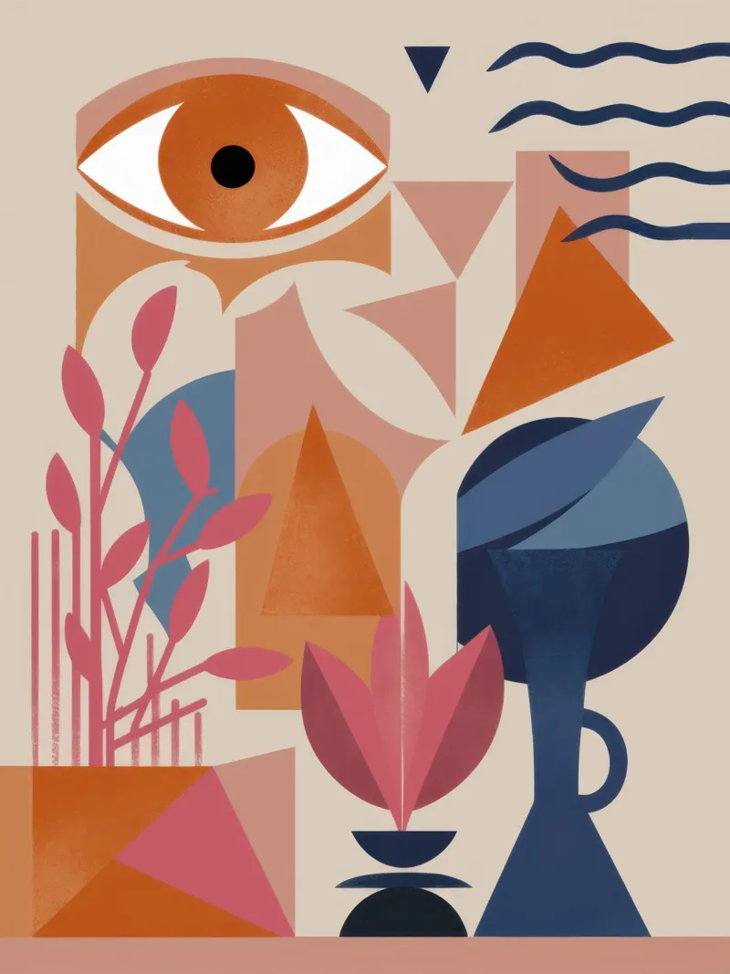 Occhio vigile cubista pellicola backlit da Dream Gesso