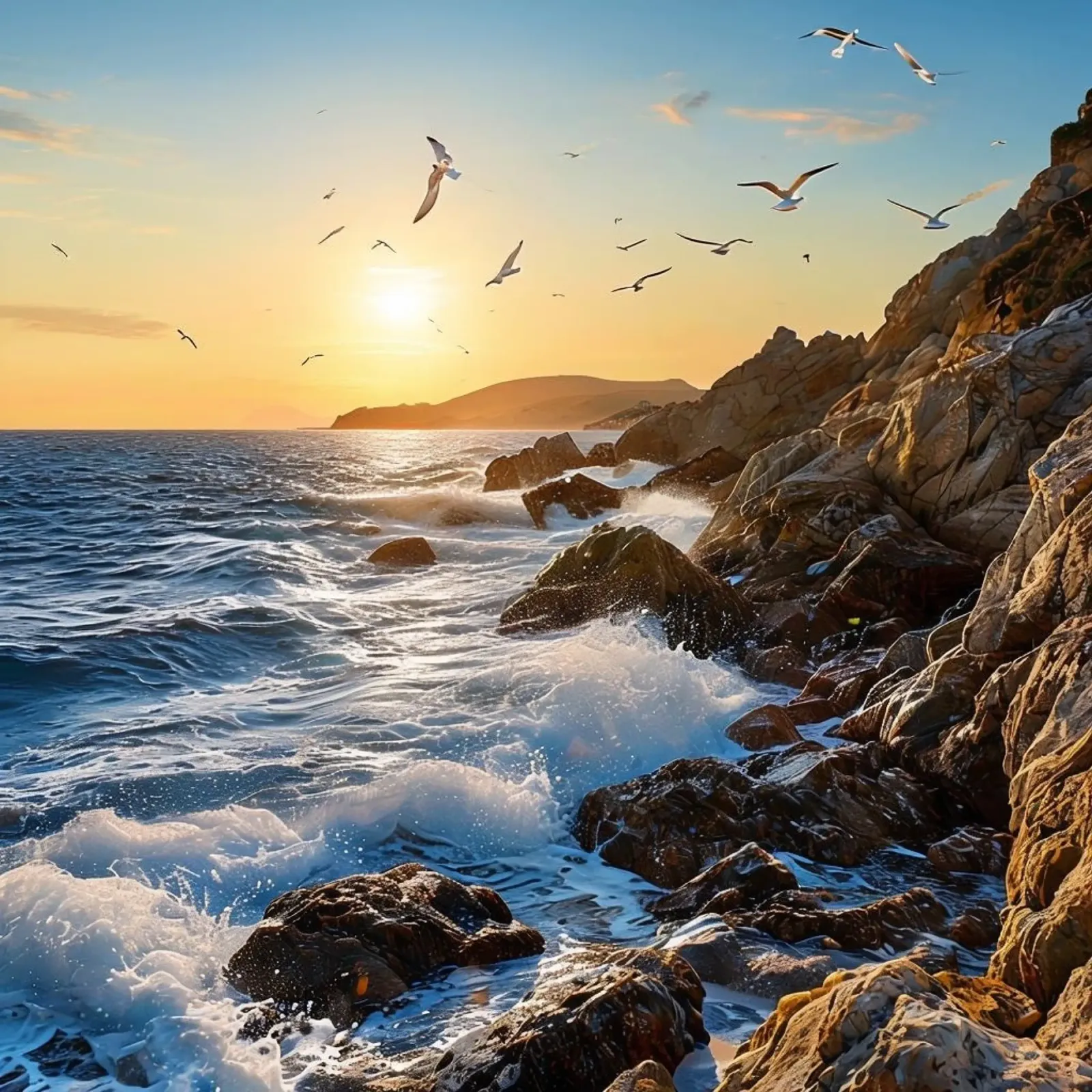 Orizzonte d'oro poster da PhotoVibe Decor