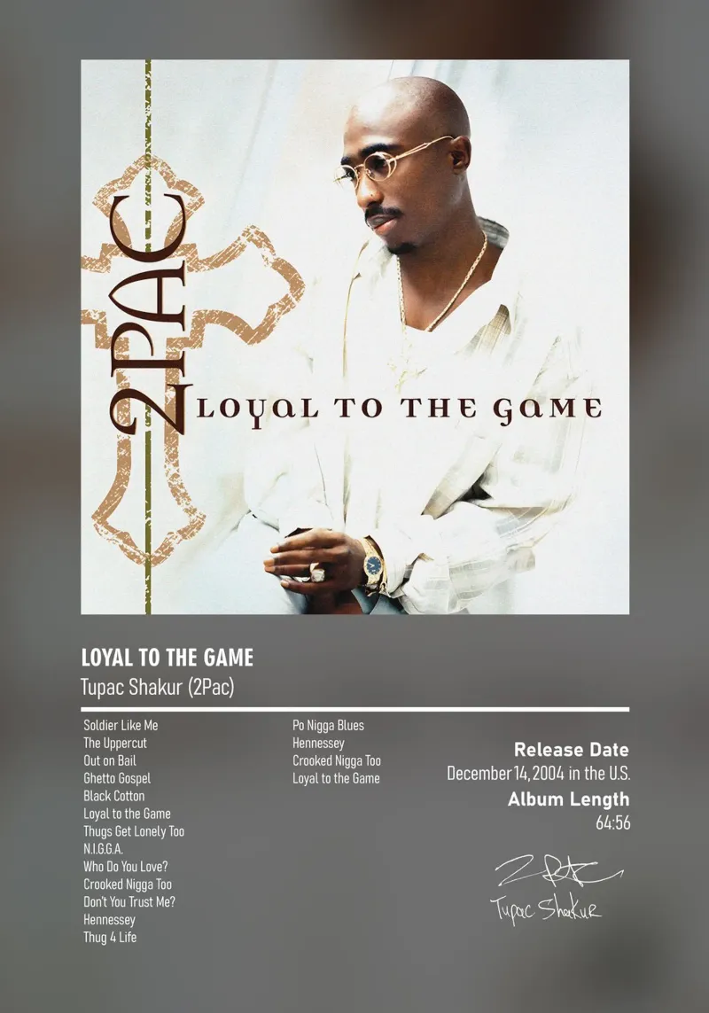 Loyal to the Game (2004) by Tupac Shakur 2Pac pellicola backlit da DGUnder