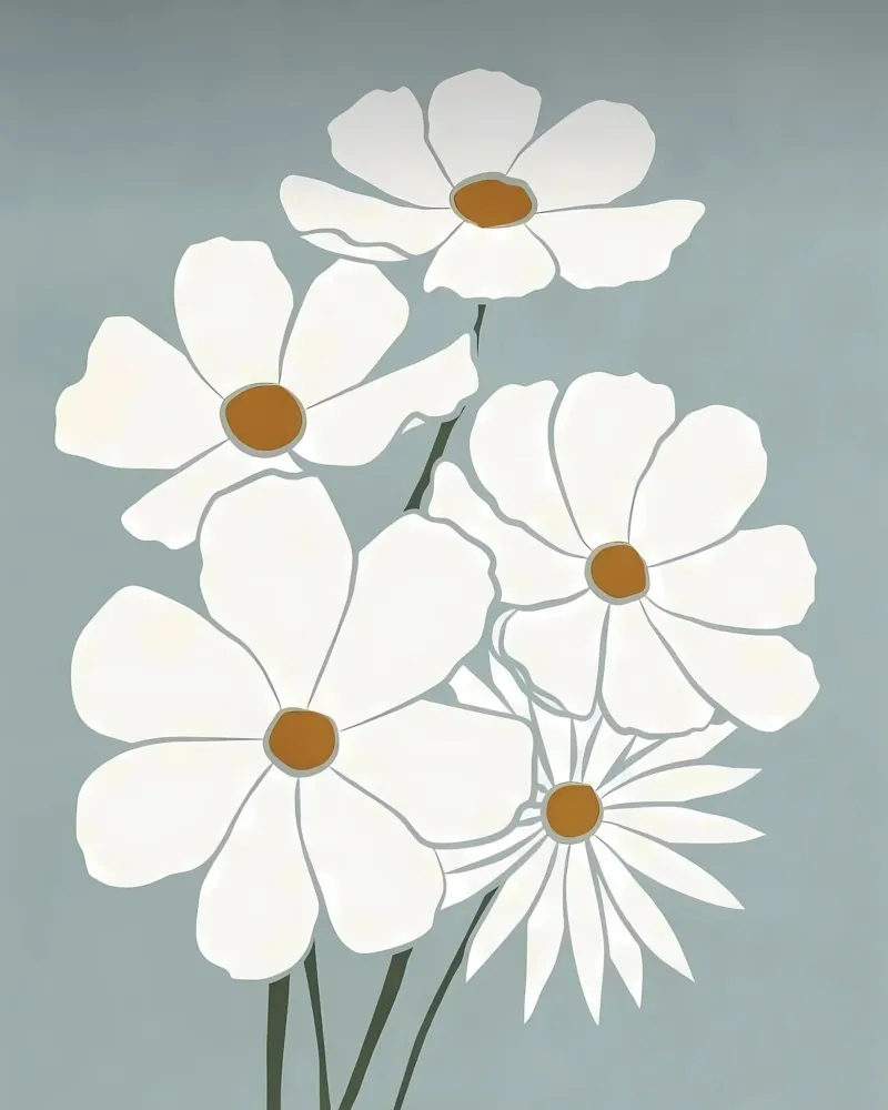 Fiori bianchi pellicola backlit da Larry