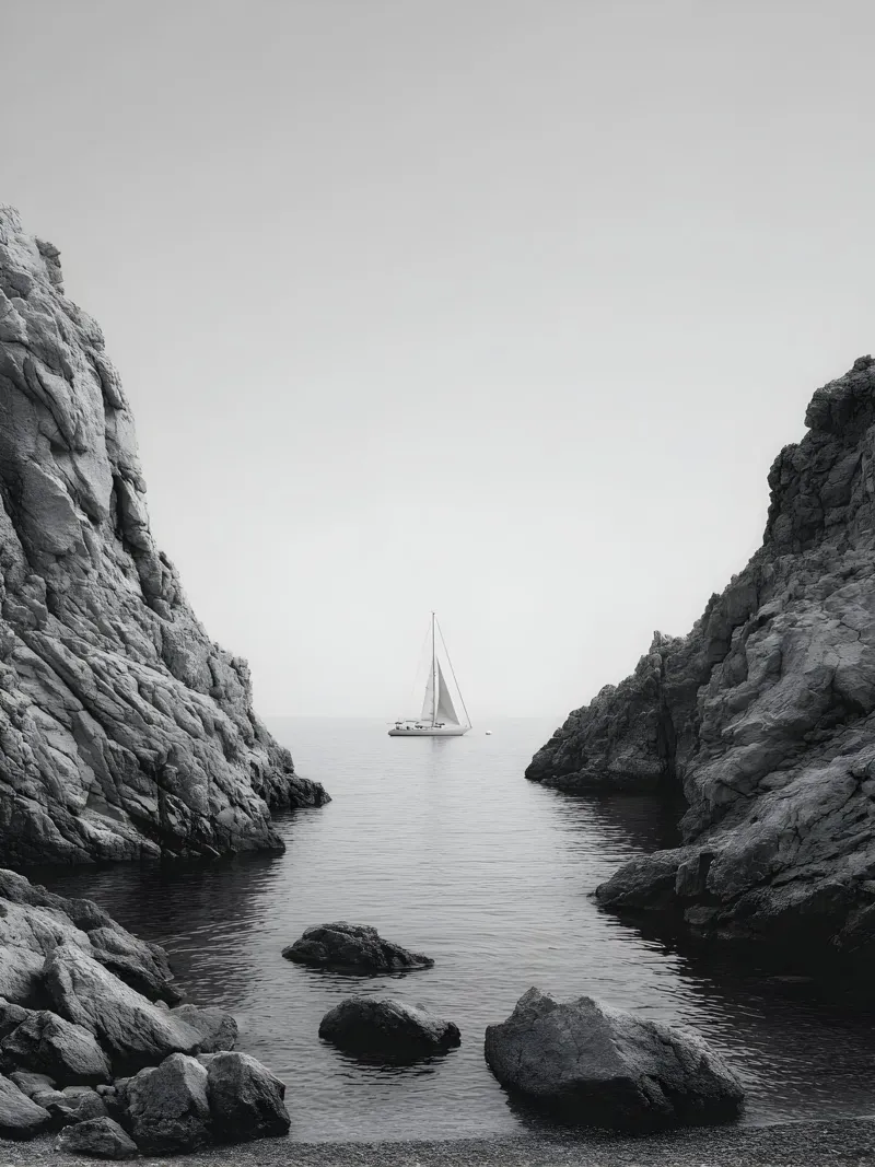 Mediterranean Sea poster con telaio in legno da Mononoir