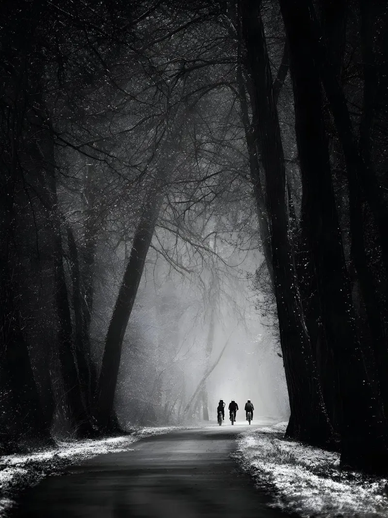 The Cyclists pellicola backlit da Mononoir