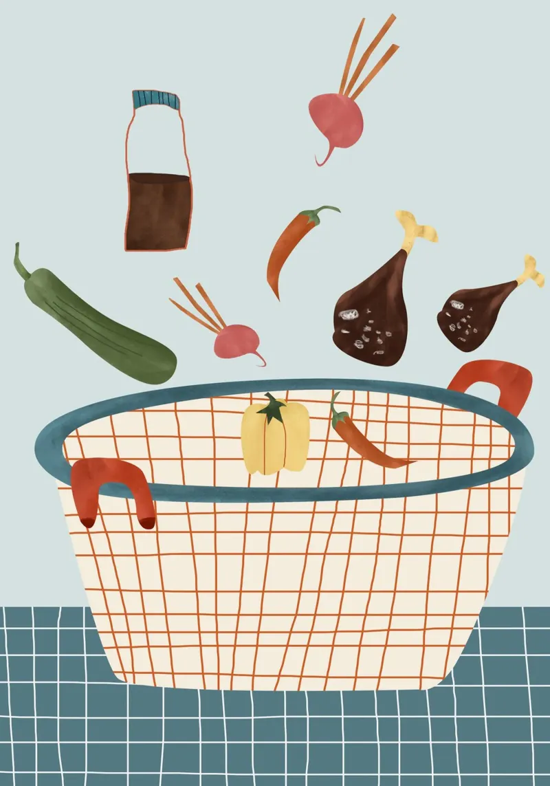illustration of vegetables hahnemühle by vintageshop