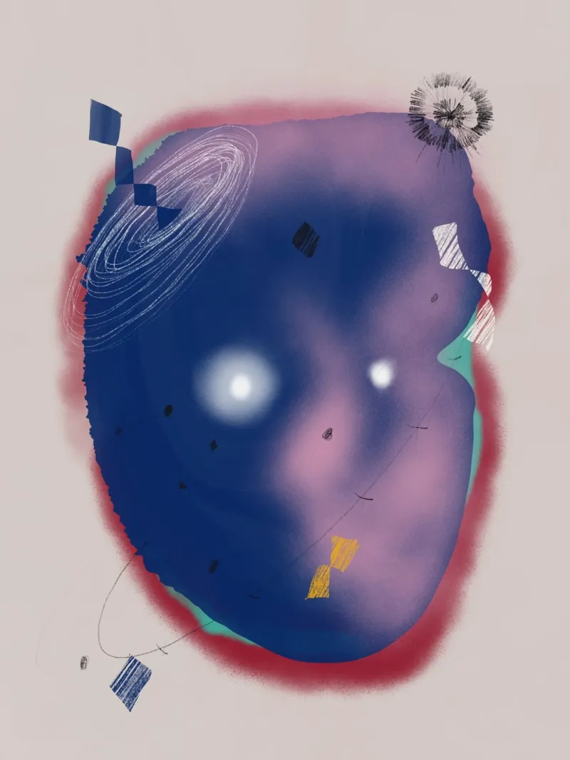 Kosmische samenstelling canvas van Little Dean