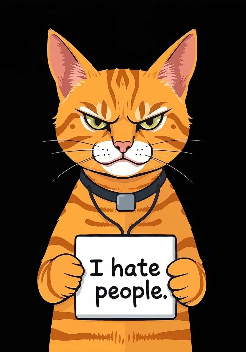 Grumpy Orange canvas by Arjun