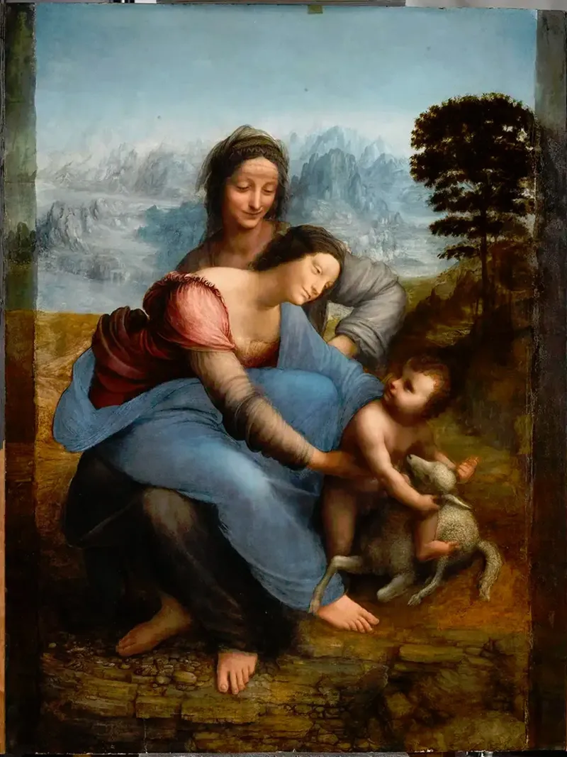 Mädchen und Kinder mit der Heiligen Anna Poster von Susanprint