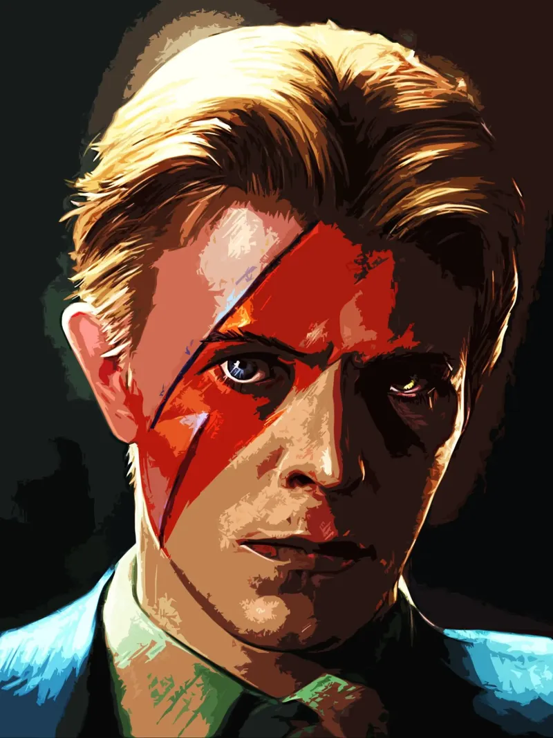 David Bowie 7 Arte pellicola backlit da music soul