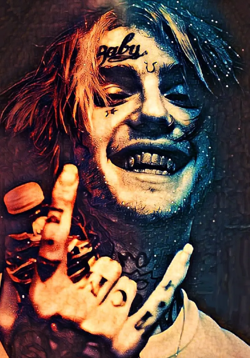Lil Peep smile pellicola backlit da Lembayung art