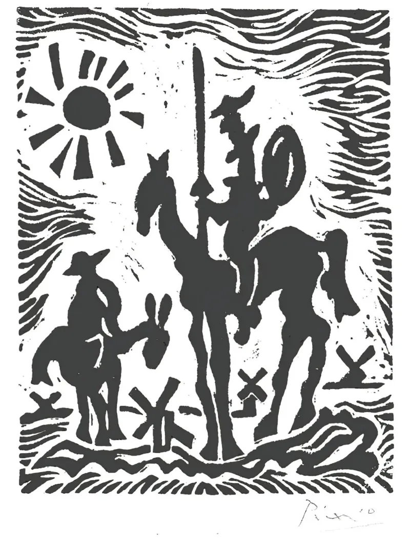 Original Pablo Picasso Don Quixote canvas by Mrs.Allen