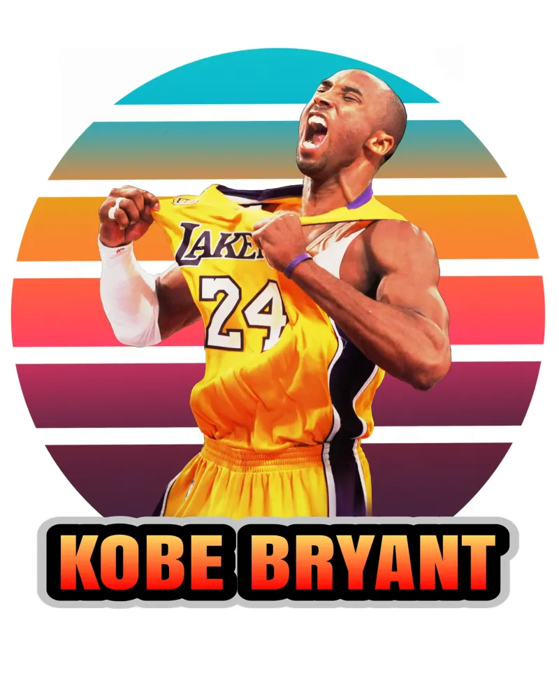 Kobe Bryant vintage pellicola backlit da Lembayung art