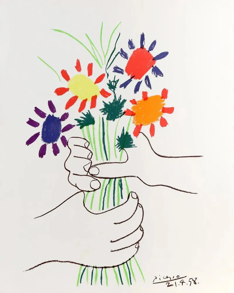Pablo Picasso Bouquet Of Peace poster da Mrs.Allen