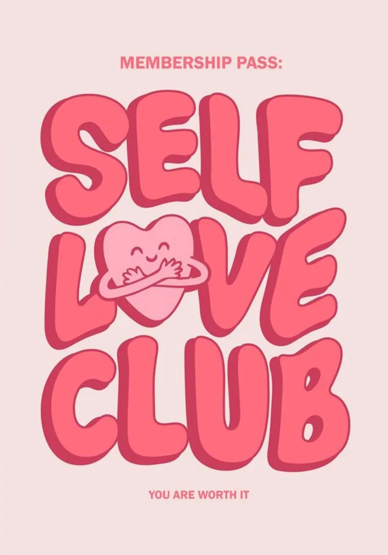 club dell'amore per se stessi tela con Cornice a cassetta da art quots shop