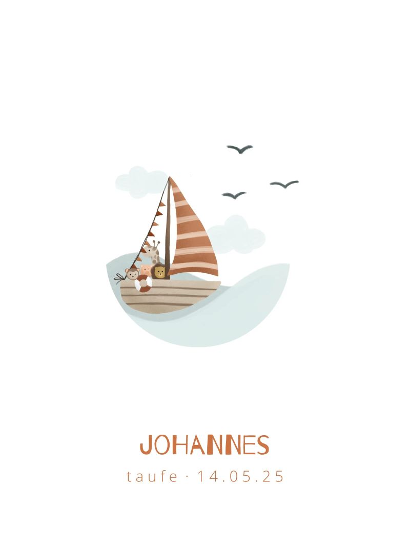 Voilier poster avec cadre en plastique de Kartenliebe