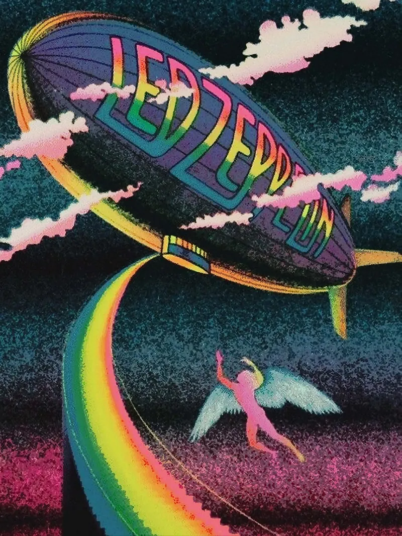 led zeppelin band pellicola backlit da vanhesling
