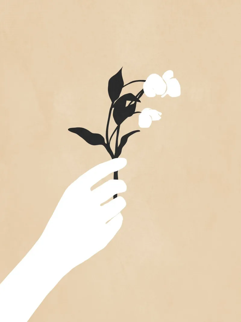 Tenere in mano un fiore pellicola backlit da LeaDArt