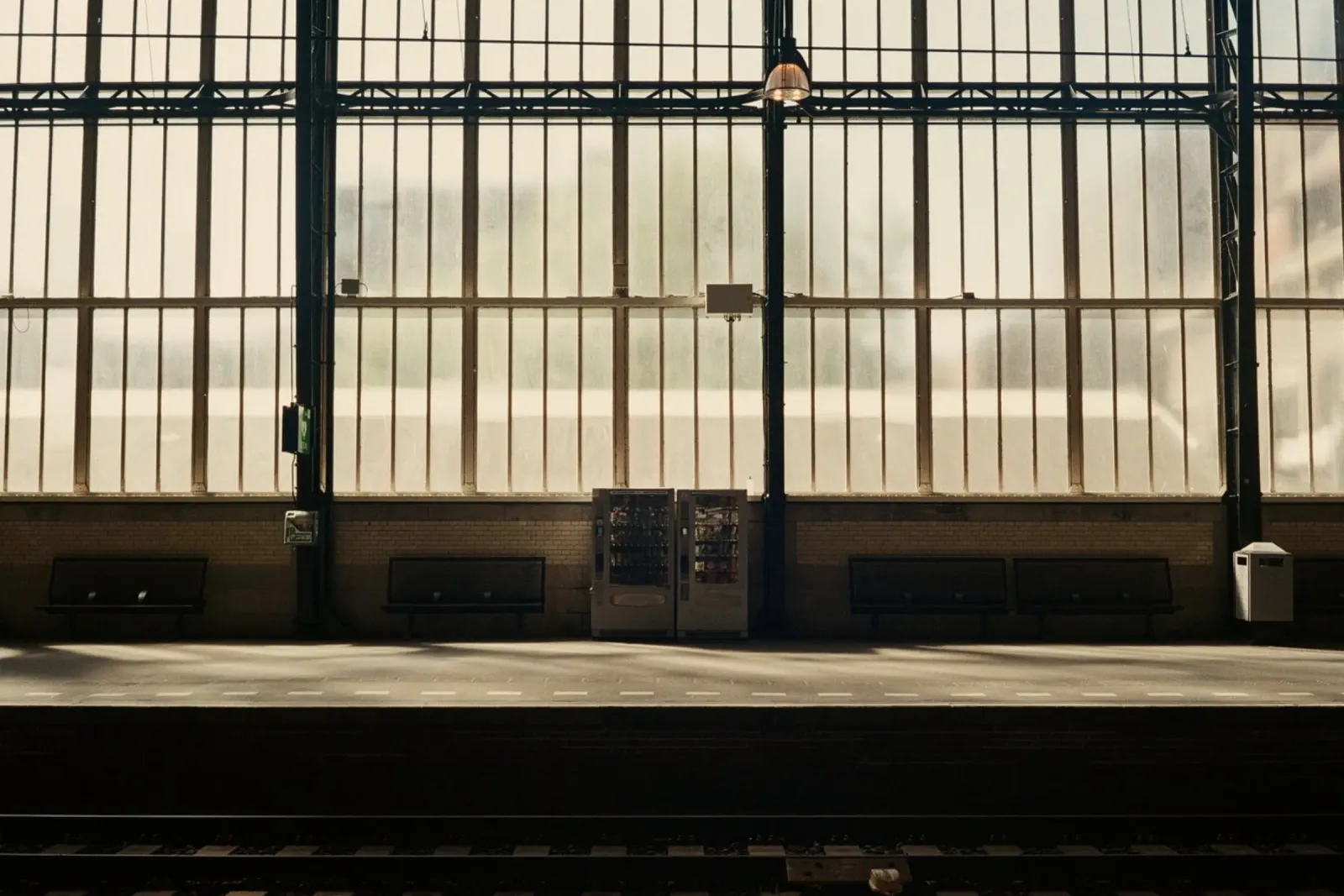 train station vending machine canvas by Earthly Visions