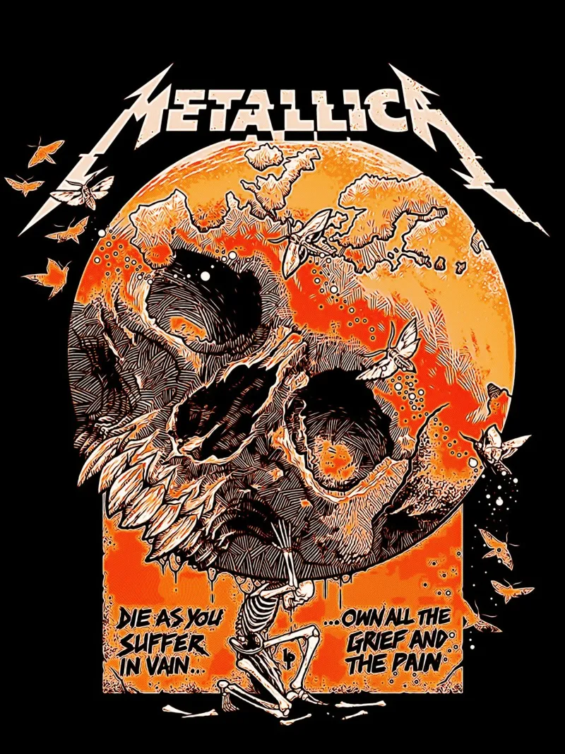 heavy metal metallichead art acrylic glass by music soul