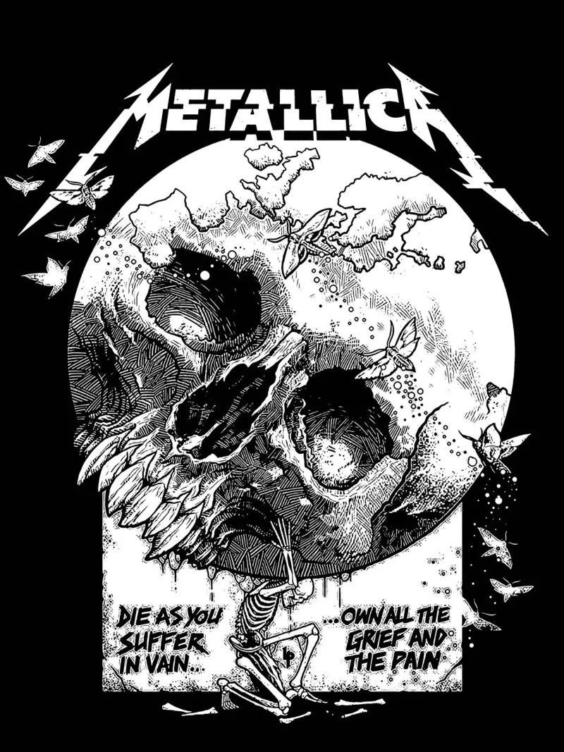 teschio metallichead arte pellicola backlit da music soul