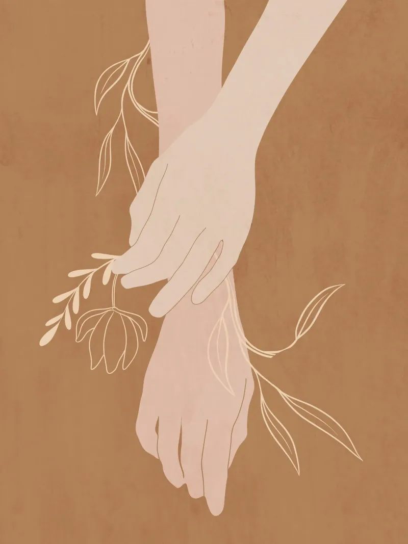 Mano in fiore pellicola backlit da LeaDArt