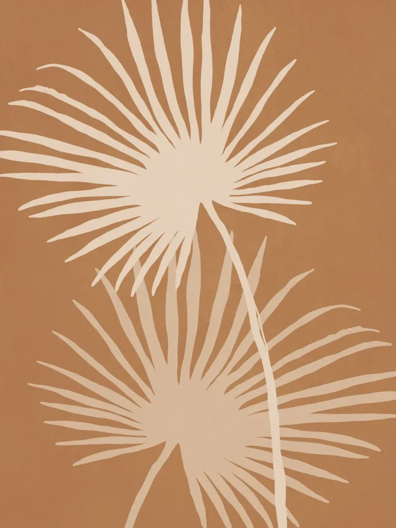 Duo di palme poster con telaio in plastica da LeaDArt