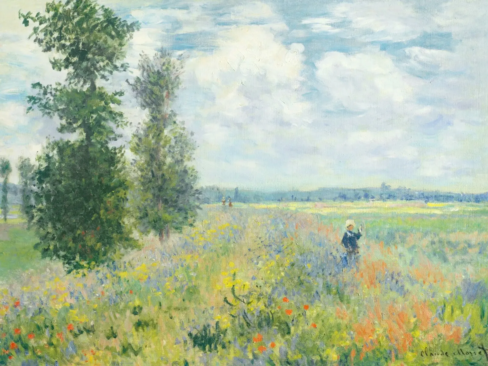 Poppy Fields near Argenteuil (1875) by Claude Monet canvas by Art History