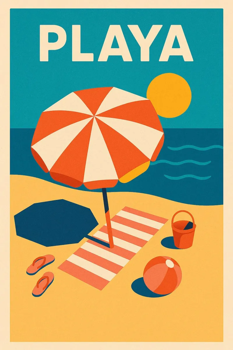 Playa - The call of the sun in large format canvas by JETLAG | affiches voyage