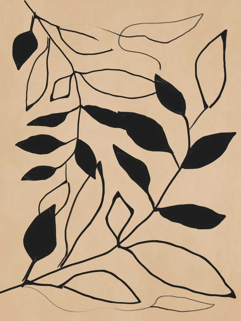 Linee botaniche pellicola backlit da LeaDArt