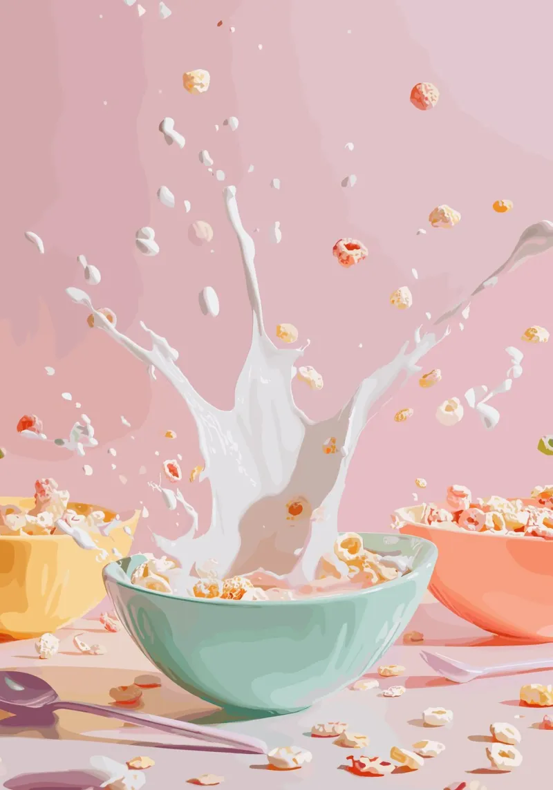 Colourful cereal moment alu-dibond by pixelbull - medieval art and more