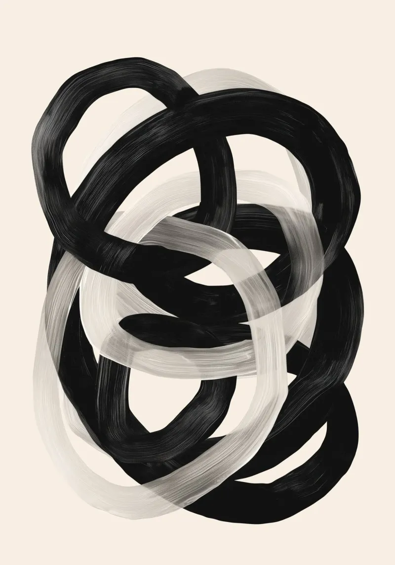Interwoven Lines Abstract Art 2 pellicola backlit da Nadjaa