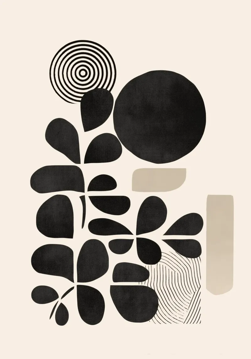 Modern Botanicals – Abstract Minimalist Shapes pellicola backlit da Nadjaa
