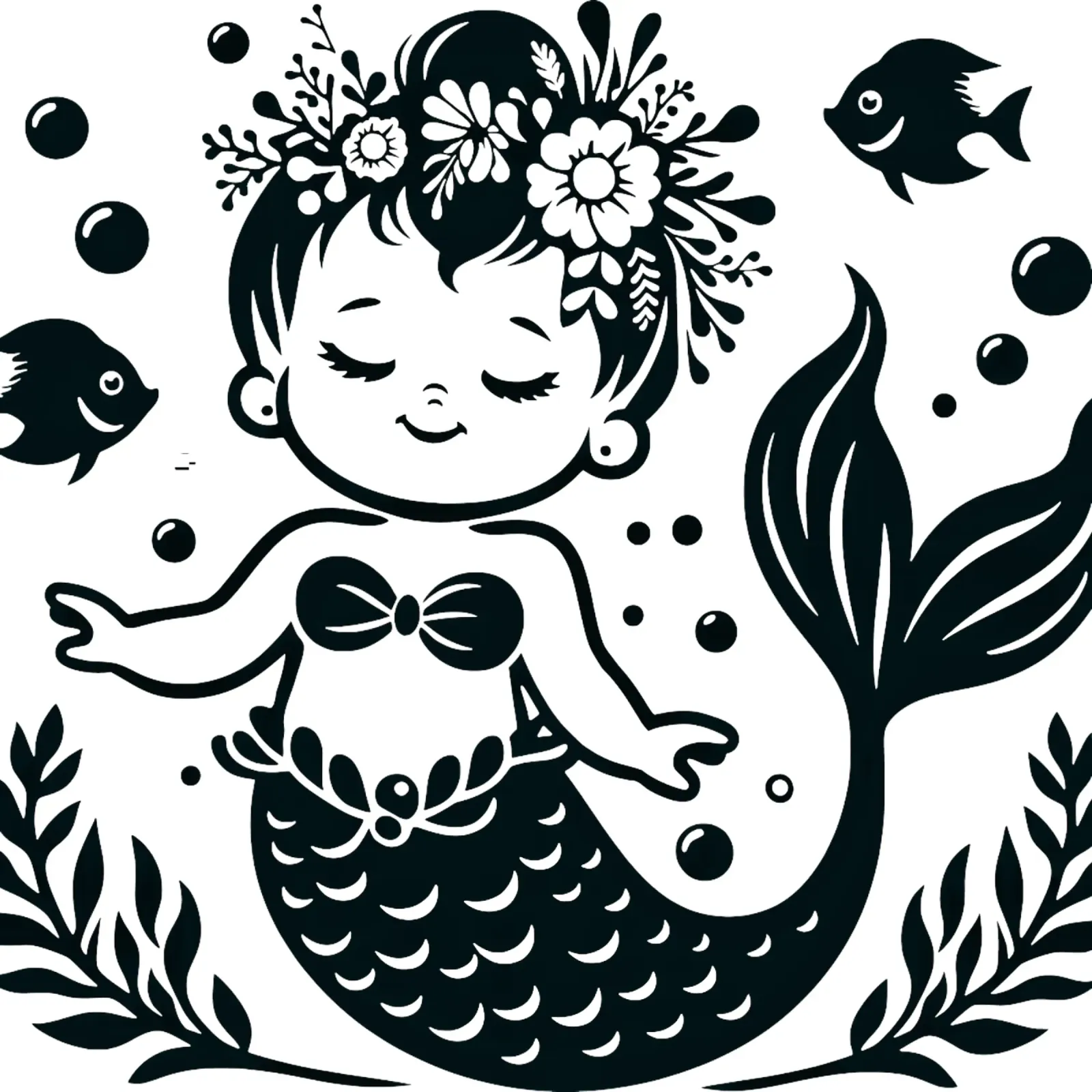 Mermaid pellicola backlit da Whiskers & Ink Kreations