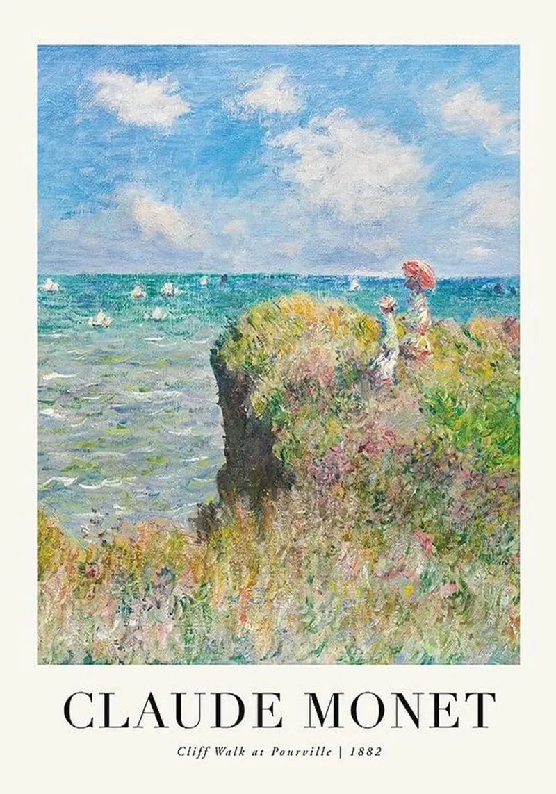 Cliff Walk At Pourville 1882 By Monet pellicola backlit da yossy