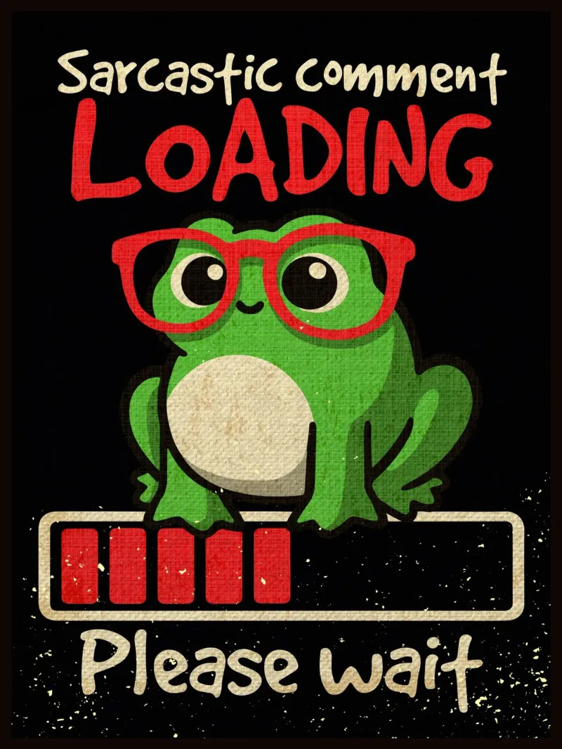 Sarcastic comment loading canvas by Andrew S Morrison