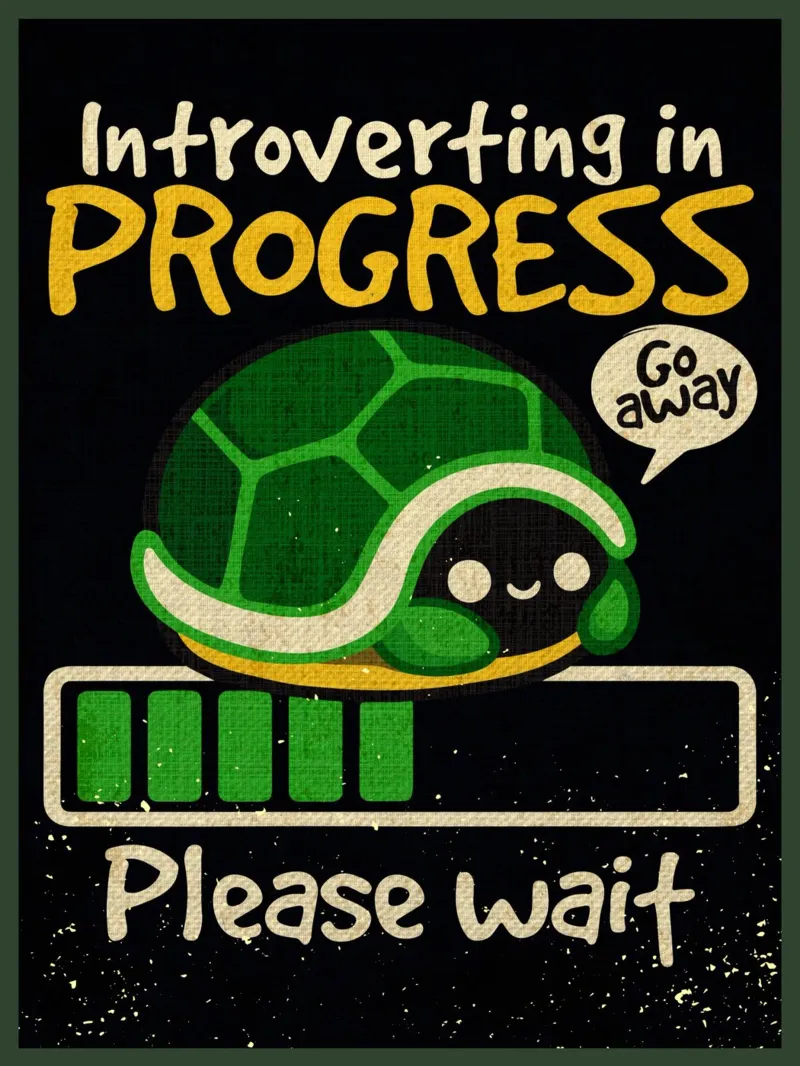 Introvert bezig canvas van Andrew S Morrison