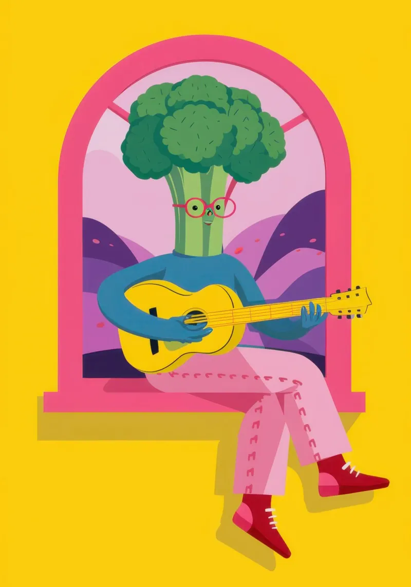 Broccoli Serenade Song pellicola backlit da Rain Balance