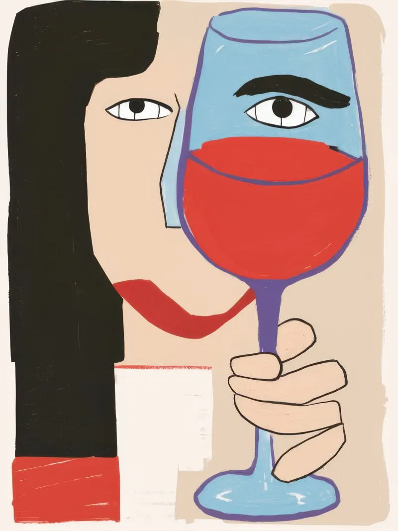 Lo sguardo del vino alluminio dibond da Ink Pulse