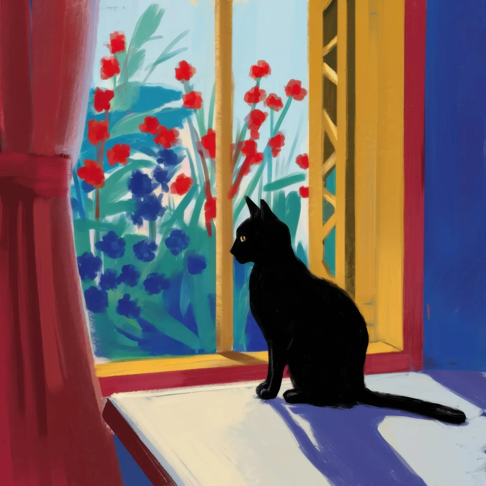 Crimson Window Watcher forex plate by Dream Gesso