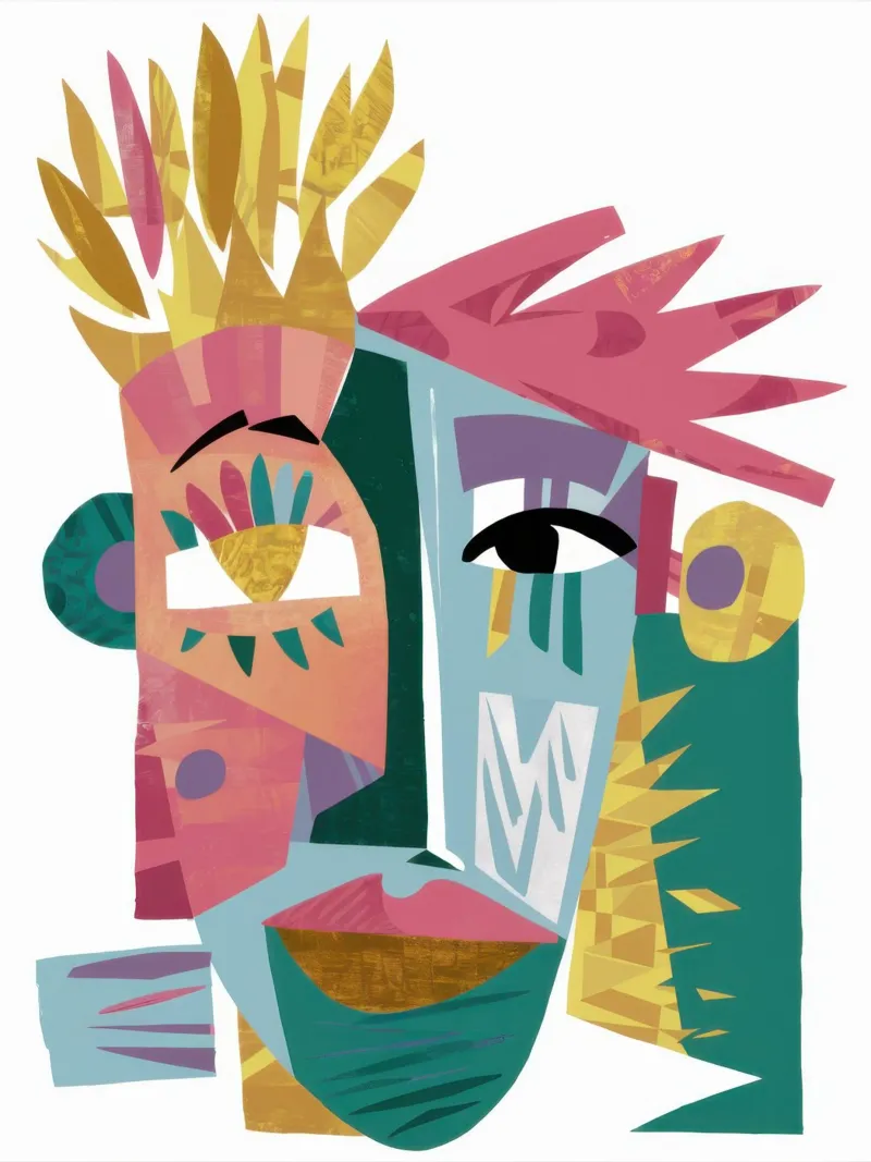 Totem vivido cubista pellicola backlit da Dream Gesso