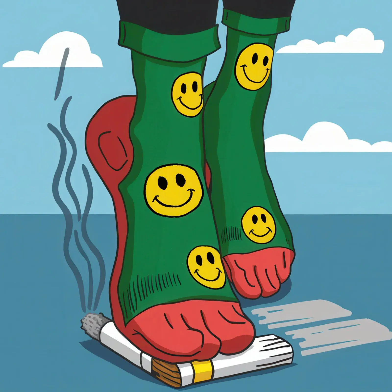 Smiley Sock Stride metacrilato de Rain Balance