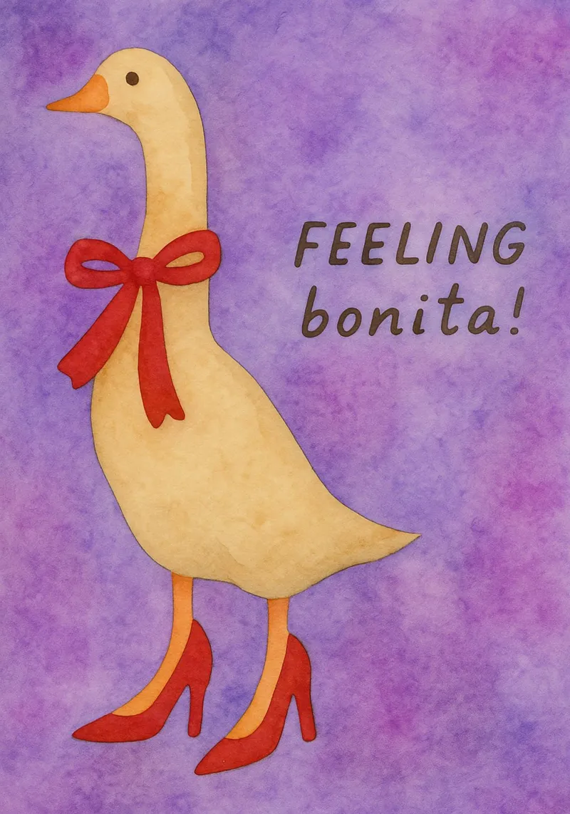 Grappig eend gevoel bonita poster van Mirage