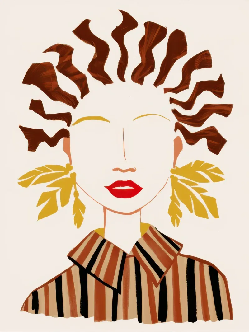 Abstract Waveform Portrait canvas by Mythy Brush