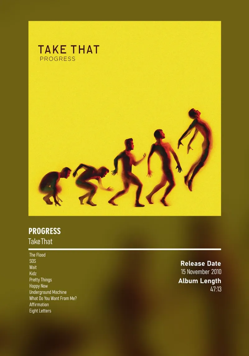 Progress (2010) by Take That pellicola backlit da DGUnder