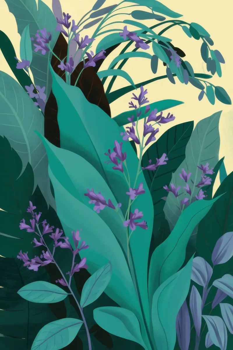 Profondità di Verdure poster con telaio in alluminio da Mythy Brush