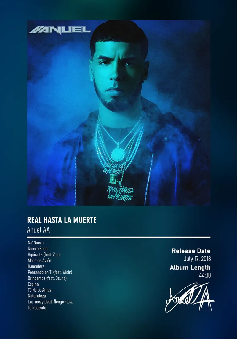 Real Hasta la Muerte (2018) by Anuel AA metacrilato de DGUnder