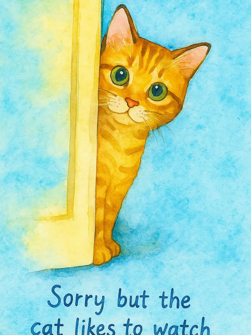 Mi dispiace ma al gatto piace guardare carta hahnemühle da Mirage
