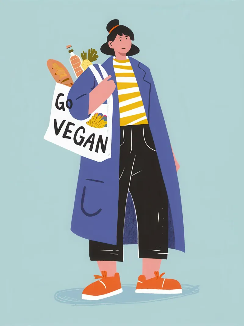 Veganism with Style canvas with Floater frame by Mythy Brush