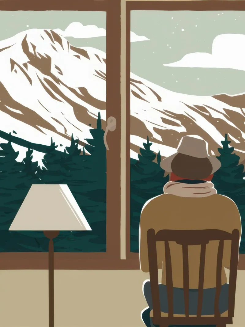 Wintry Window Contemplation hahnemühle by Giant Foxs