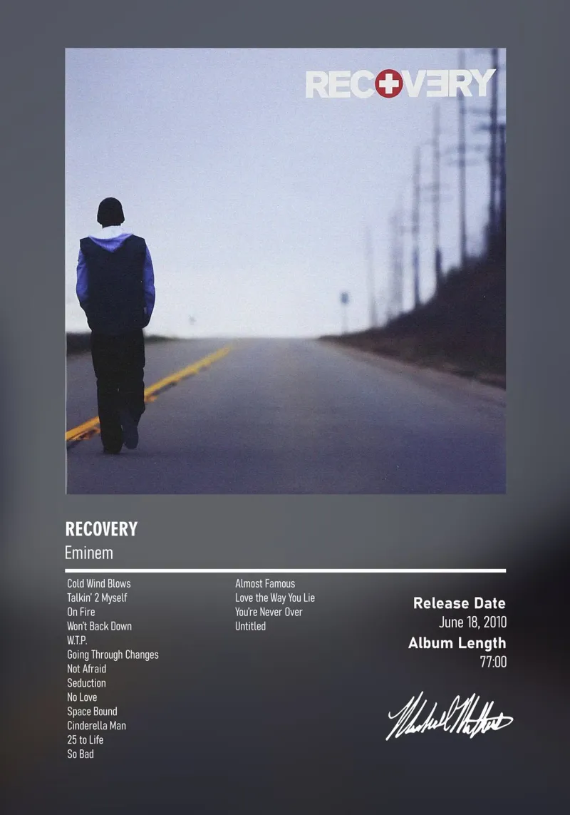 Recovery (2010) by Eminem pellicola backlit da DGUnder