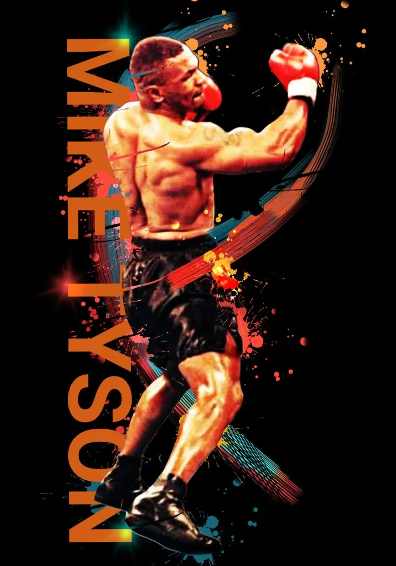 Mike Tyson boxing legend pellicola backlit da Lembayung art